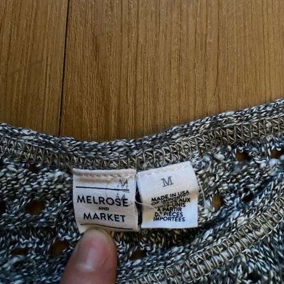 Crochet Grey and Black Tank Top Crop Top - Picture 2 of 2